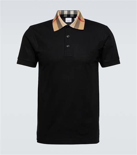 pique polo burberry|burberry polo shirt black.